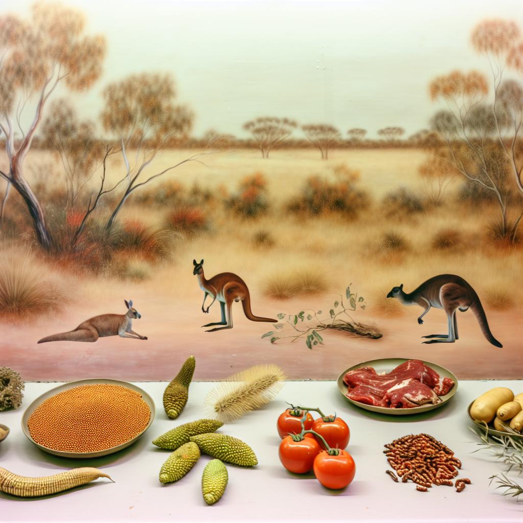 Traditional Aboriginal bush tucker foods.